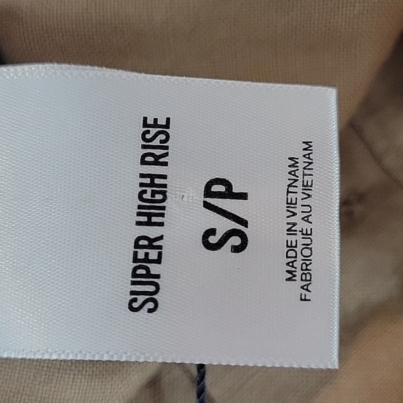 Express Linen super high rise beige button fly pants - Picture 8 of 11